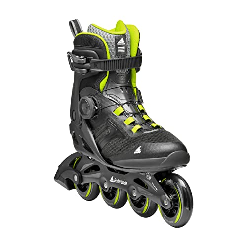 Rollerblade Macroblade 84 BOA Adult Fitness Inline Skates Black/Lime