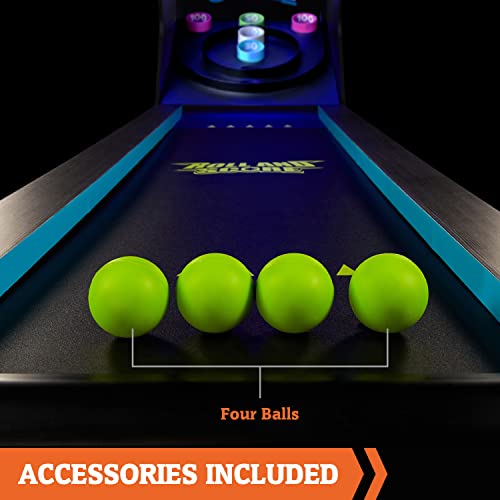 Hall of Games 108" Roll and Score with LED Lights and Electronic Scorer Black/Blue