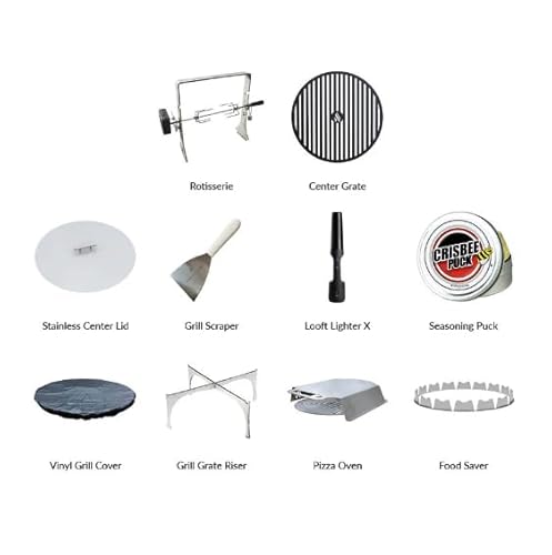 ARTEFLAME Charcoal BBQ Grill and Fire Pit Bundle Black