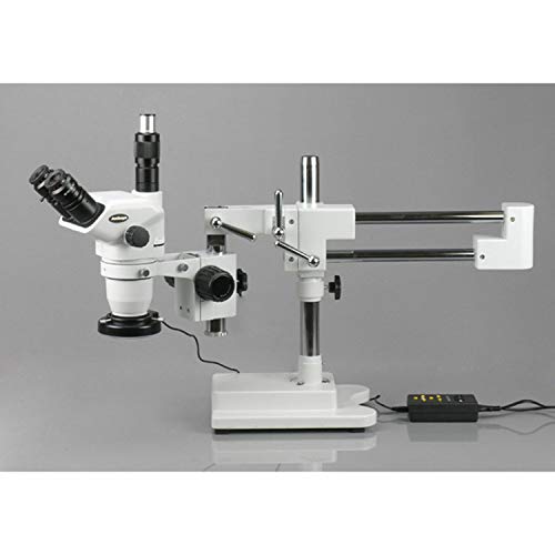AmScope Professional Trinocular Stereo Zoom Microscope with Barlow Lens