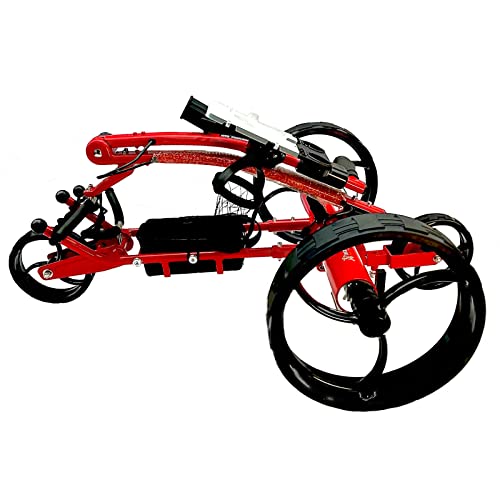 Insanity Golf Electric Golf Trolley with Remote Control Aluminum Frame Lithium-Ion Battery Slope Control Red and Black