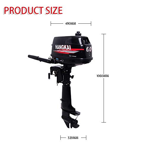 HANGKAI GDAE10 6HP 2 Stroke Outboard Motor Black