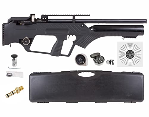 Wearable4U Hatsan BullMaster Semi-Auto PCP .25 Cal Air Rifle Bundle with 100x Targets & 150x Pellets