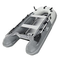 ALEKO Inflatable Boat 4 Person Fishing Raft Aluminum Floor Light/Dark Gray