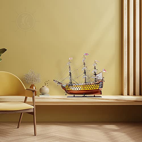 Old Modern Handicrafts Museum-Quality HMS Victory Model Ship Red
