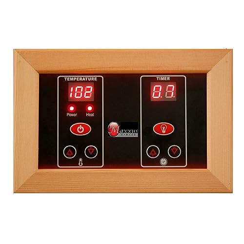 BOTARO Maxxus Saunas MX-J206-01 Seattle Carbon Far Infrared Sauna for 2 Persons Hemlock Wood
