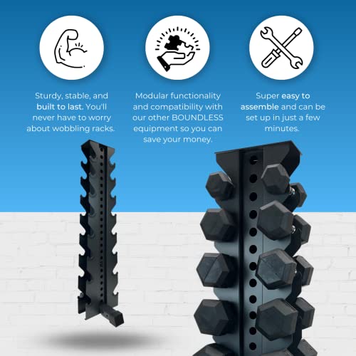 Synergy Custom Fitness 8-Tier Vertical Dumbbell Storage Rack - DBRK8 (Grey)