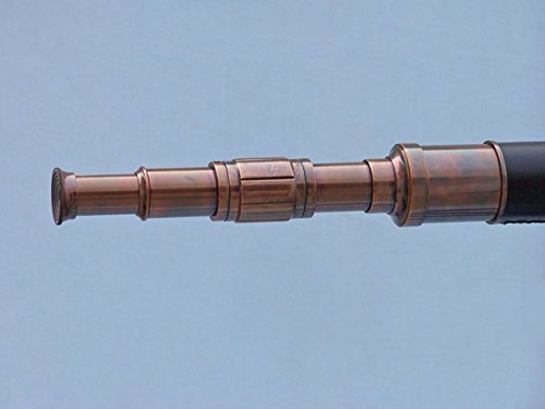 Handcrafted Nautical Decor Floor Standing Antique Copper Telescope 60