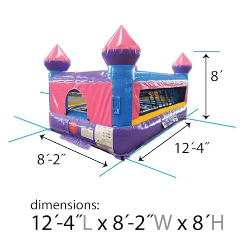 TentandTable Inflatable Bounce House Commercial Grade 12' x 8' x 8' Classic Pink