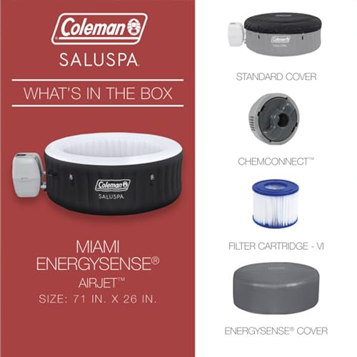 Coleman Inflatable Hot Tub Portable Outdoor Spa Black