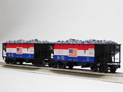 M.T.H. Electric Trains Lionel Cambria & Indiana Die-Cast Twin Hopper 2 Pack Multicolor