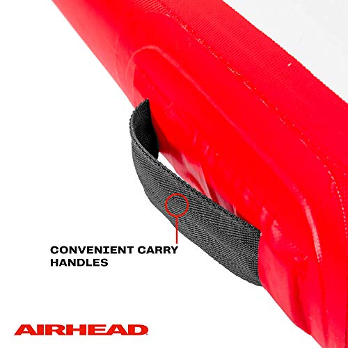 AIRHEAD Air Dock Watermat Inflatable | Holds Over 2000 Pounds, 12 Person | White / Red