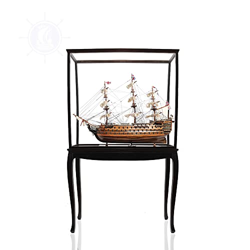 Old Modern Handicrafts HMS Victory Large Model Ship with Display Case Multi Color