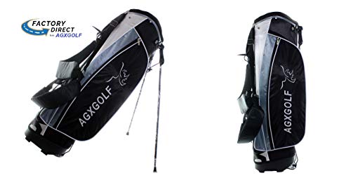 AGXGOLF Ladies Graphite Left Hand Golf Club Set w/Stand Bag (Black w/Grey)