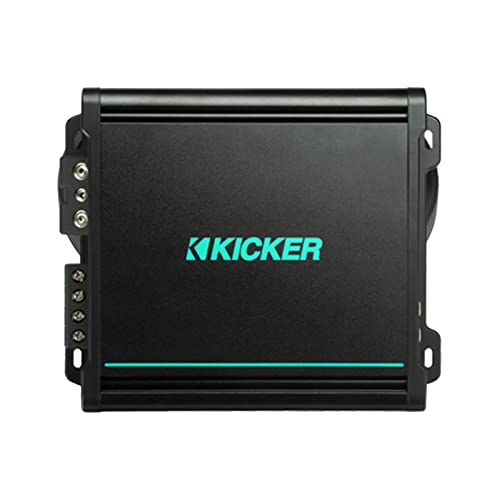 KICKER KMC2 Marine Bluetooth Receiver with Remote & 6X 8" LED Boat Speakers, 2X 8" LED Tower Speakers, 10" LED Subwoofer, 2X Amps