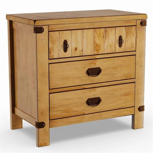 Furniture of America Sesco 2pc Elm Wood Bedroom Set Queen + Nightstand Brown