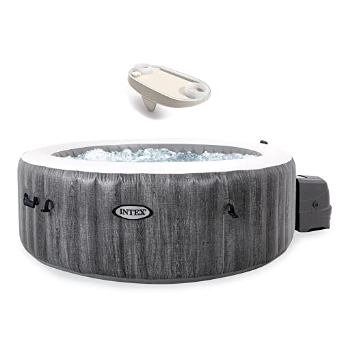 Intex PureSpa Plus Greywood Inflatable Hot Tub with LED Lights Multicolor