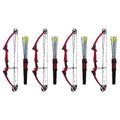 GENESIS Archery Compound Bow Kit Adjustable Draw Length 15"-30" Left-Handed Red