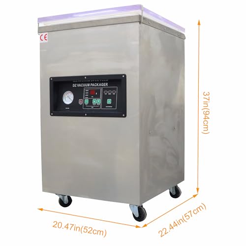 WYDDDARY Heavy Duty Single Chamber Vacuum Sealer 110V Stainless Steel 900W 17.7inch Sealing Length