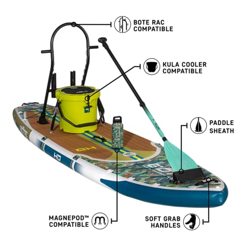 BOTE HD Aero Inflatable Stand Up Paddle Board MAGNEPod Compatible Blow Up iSUP 11 FT 6 in - Native Bombardier