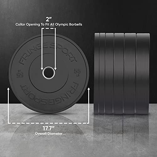OneFitWonder Bumper Plate Set 370 lbs Black
