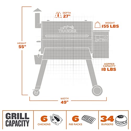 Traeger Pro 780 Electric Wood Pellet Grill and Smoker Black