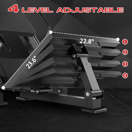 HOMSURE Leg Press Hack Squat Machine 2-in-1 Black