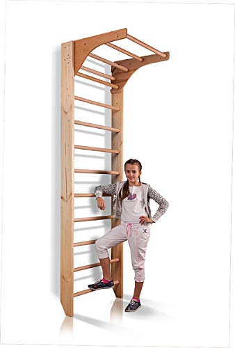 CleverWood Swedish Ladder Stall Bars Set for Physical Therapy & Gymnastics
