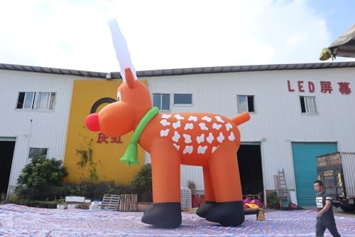 Bookishbunny 26FT Inflatable Reindeer Christmas Decoration Multicolor