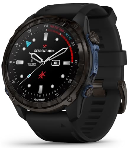 Wearable4U Garmin Descent Mk3i Titanium Dive Computer with T2 Transceiver and Silicone Band