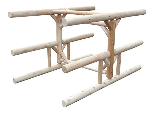 Log Kayak Rack 1 Paddle Boat Plus 2 Canoes Plus 2 Kayak or SUP Rack Natural