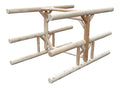 Log Kayak Rack 1 Paddle Boat Plus 2 Canoes Plus 2 Kayak or SUP Rack Natural