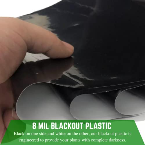Farm Plastic Supply Panda Film Light Deprivation Greenhouse Cover 8 mil 32' x 100' Black