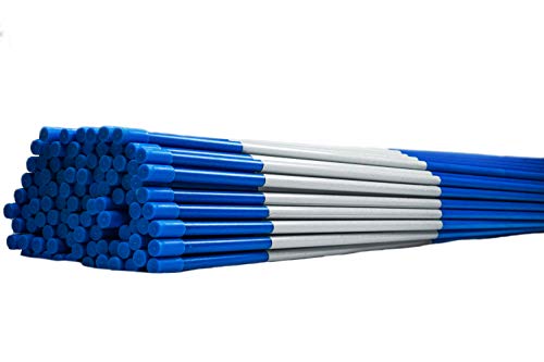 DISCOUNT SNOWSTAKES .COM 4ft Blue Driveway Markers with Reflective Tape