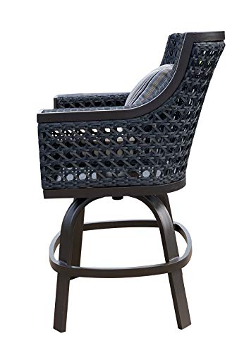 Bridgeton Moore Monterey Outdoor Pub Patio Bar Dining Set of 5 Black