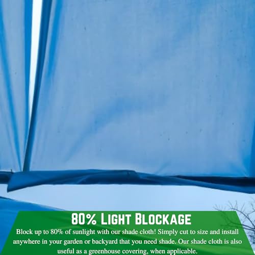 Farm Plastic Supply Hemmed Blue Shade Sail with Grommets - 6' x 275'