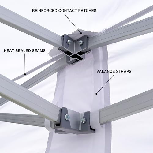 Pro Expo 10x10 Heavy Duty Aluminum Canopy Tent Package Waterproof Fireproof White