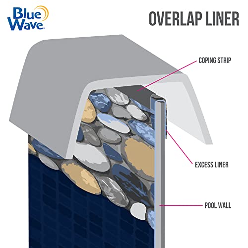 Blue Wave Heavy Gauge Canyon Overlap Pool Liner 30-FT Blue