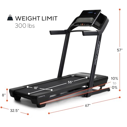 ProForm Carbon TL Treadmill for Walking and Running Black
