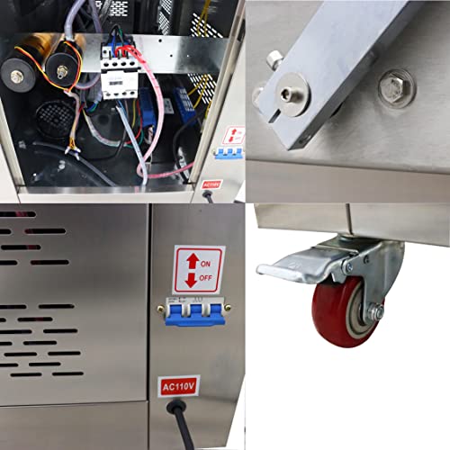 INTSUPERMAI Two Chamber Vacuum Sealer Stainless Steel Food Packaging Machine 21.8inch