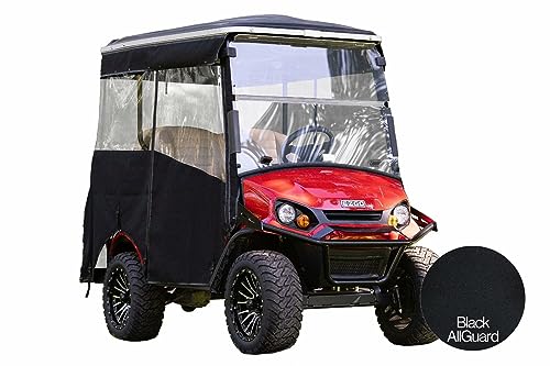 RED DOT Premium Golf Cart Enclosure for EZGO Express S4 Elite Golf Carts | Black AllGuard Fabric