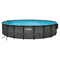Funsicle Oasis Designer Above Ground Pool Dark Herringbone
