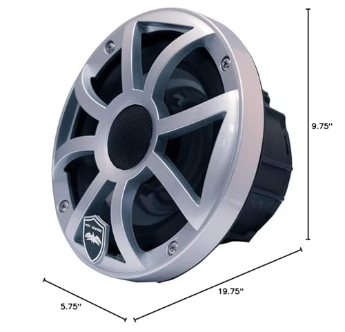 Wet Sounds REVO 8-XSS High Output 8" Marine Coaxial Speaker with RGB Backlighting Silver
