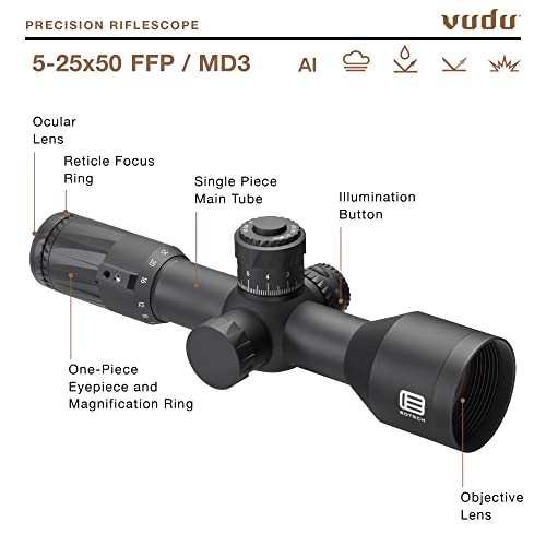 EOTECH Vudu 5-25x50mm Precision Rifle Scope Black