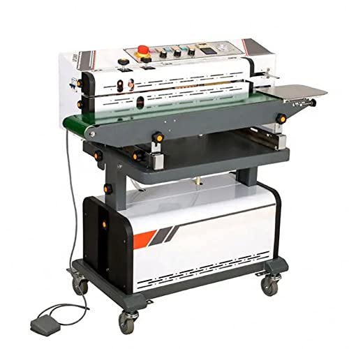 INTBUYING Automatic Vacuum Sealing Packing Machine with Code Printer LF1080 110V Black&White