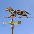 Dachshund Hand Carved & Painted Weathervane Blue 32 Inch