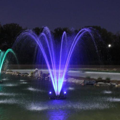 HALF OFF PONDS 1/2 HP Floating Fountain with Color Changing Lights