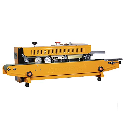 JORESTECH Industrial Continuous Band Sealer for Plastic & Laminated Bags CBS-630 Yellow