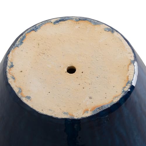 Emissary Set of 4 Blue Snow Round Stoneware Planters (13in, 16in, 19in, 23.5in)