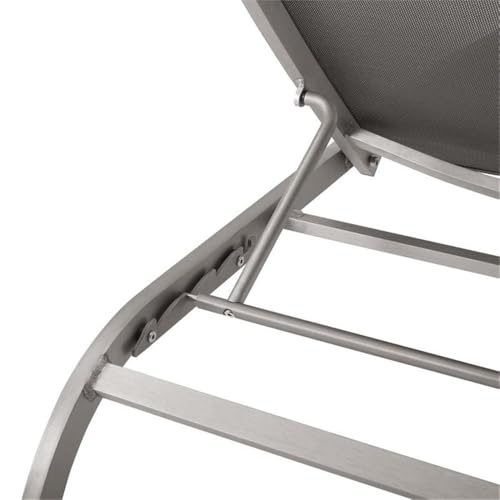 Pemberly Row Mesh Patio Chaise Lounge Set of 4 Grey
